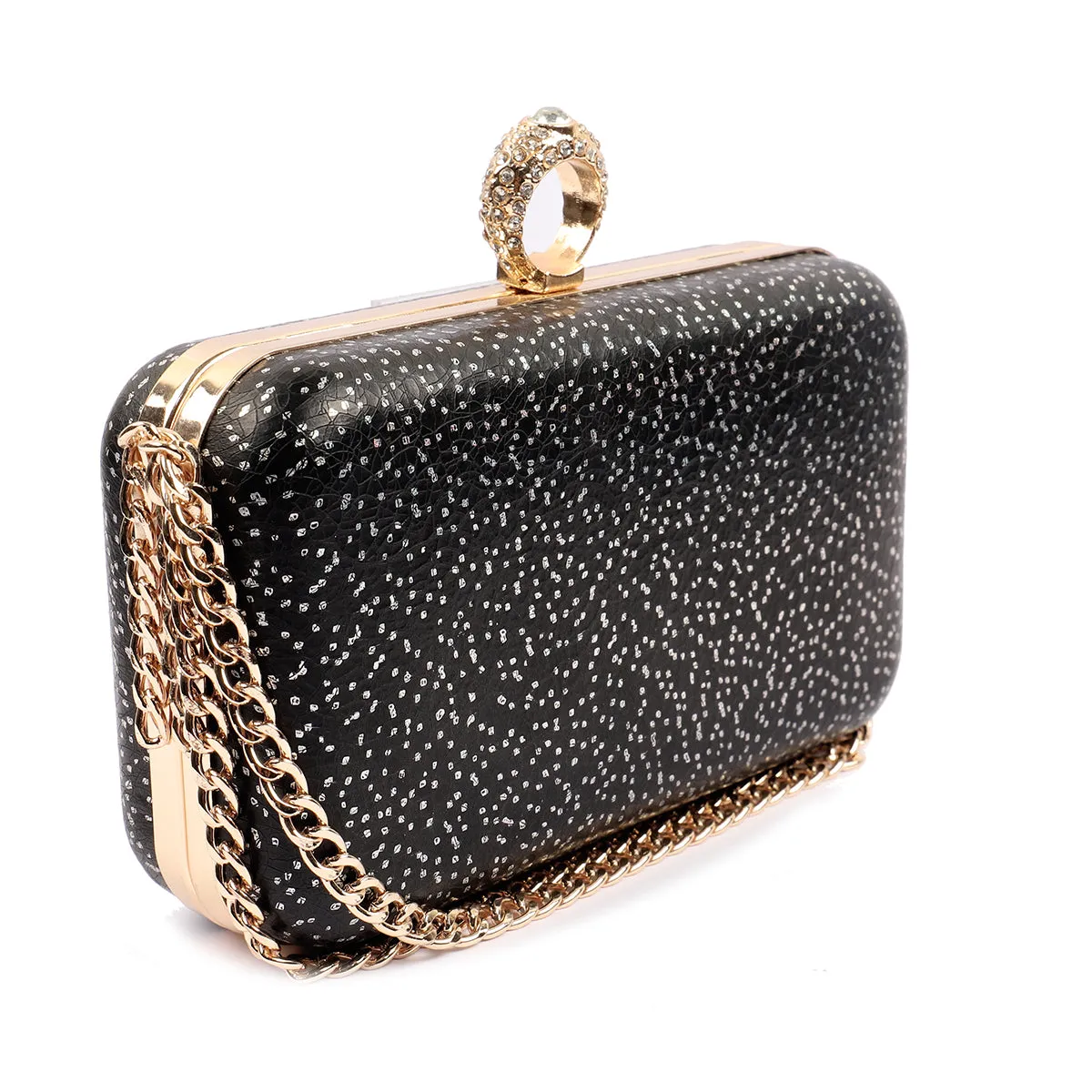 Black Fancy Clutch C20850