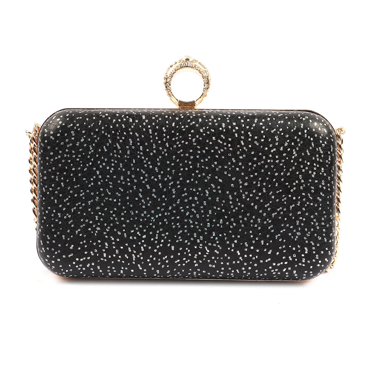 Black Fancy Clutch C20850