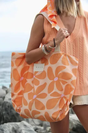 Bolso de Playa Orange Flowers