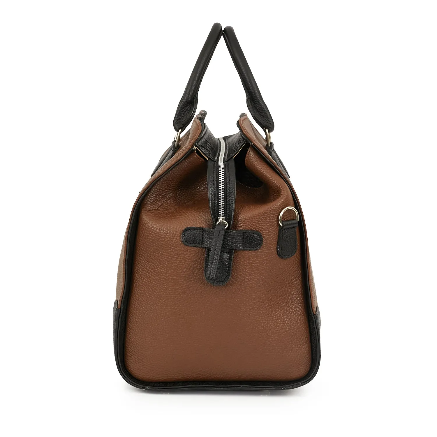 BOLSO LARIZI MARRON Y NEGRO