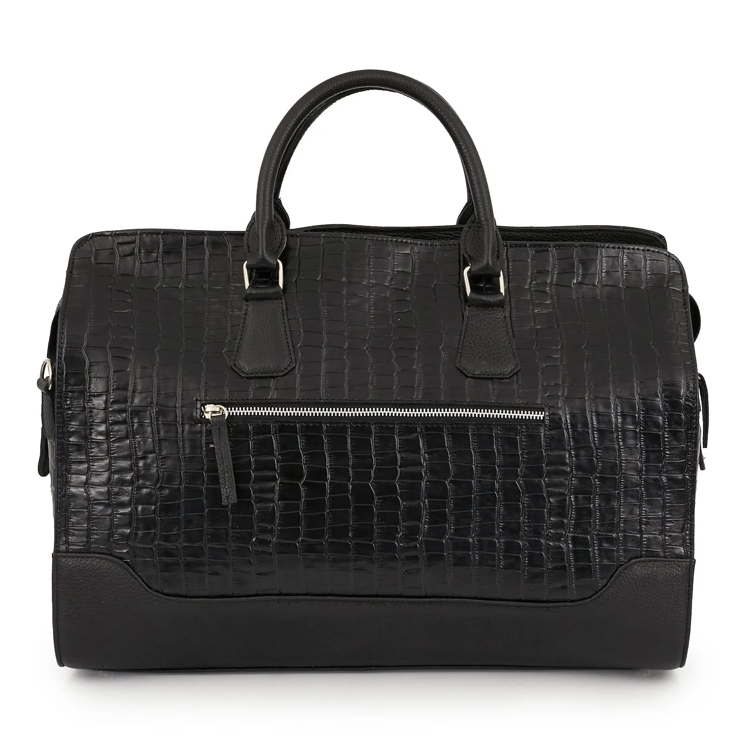 BOLSO LARIZI NEGRO CROCO