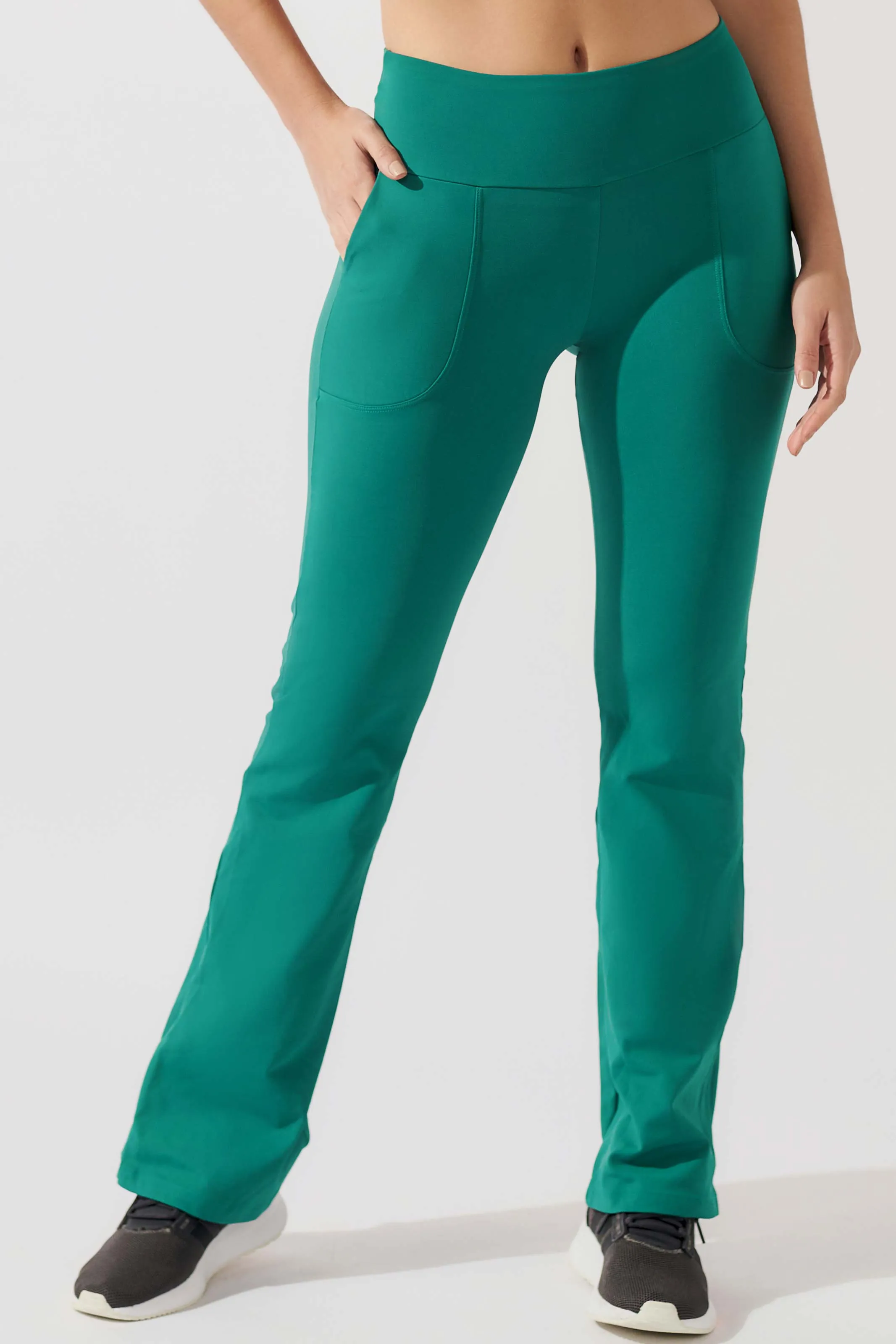 Calça Bailarina Modeladora com Bolso Verde