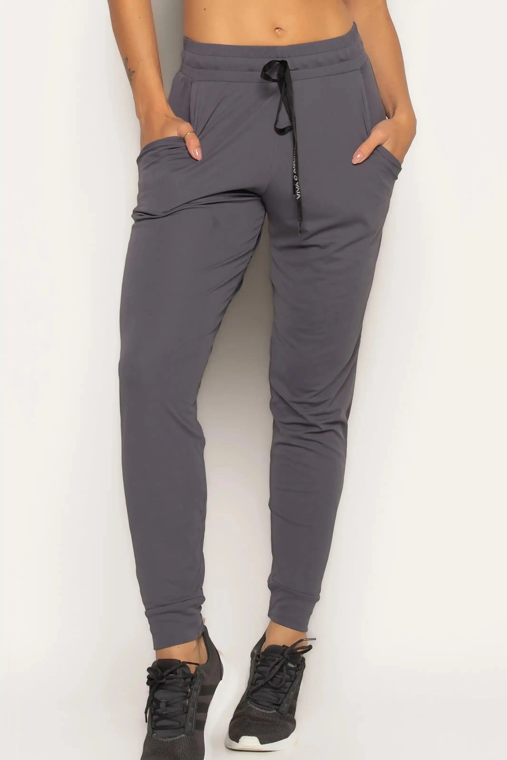 Calça Jogger com Bolso Cinza