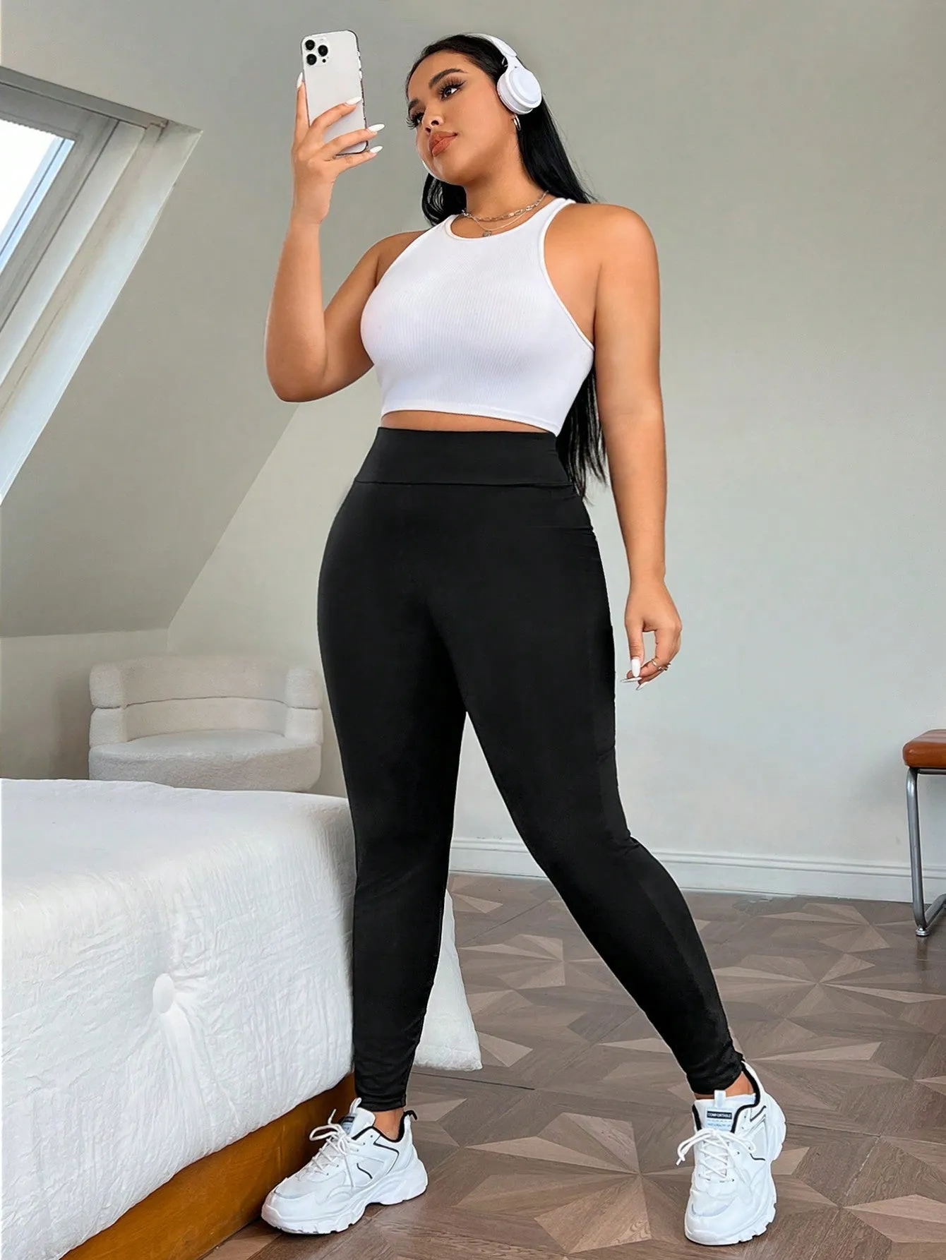 Calça Legging Bolso Invisível Plus Size