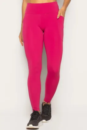 Calça Legging Modeladora com Bolso Rosa