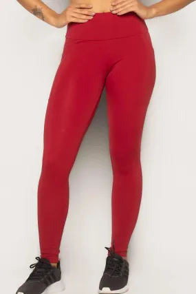 Calça Legging Modeladora com Bolso Vermelha