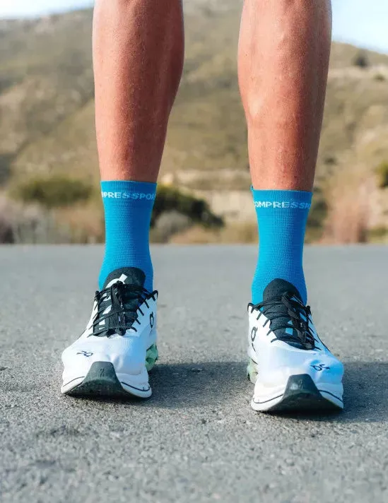 Compressport | Pro Racing Socks V4 | Run High | Niagara / White