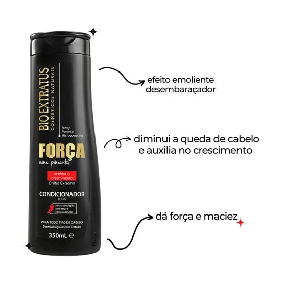 CONDICIONADOR FORÇA COM PIMENTA BIO EXTRATUS 350ML