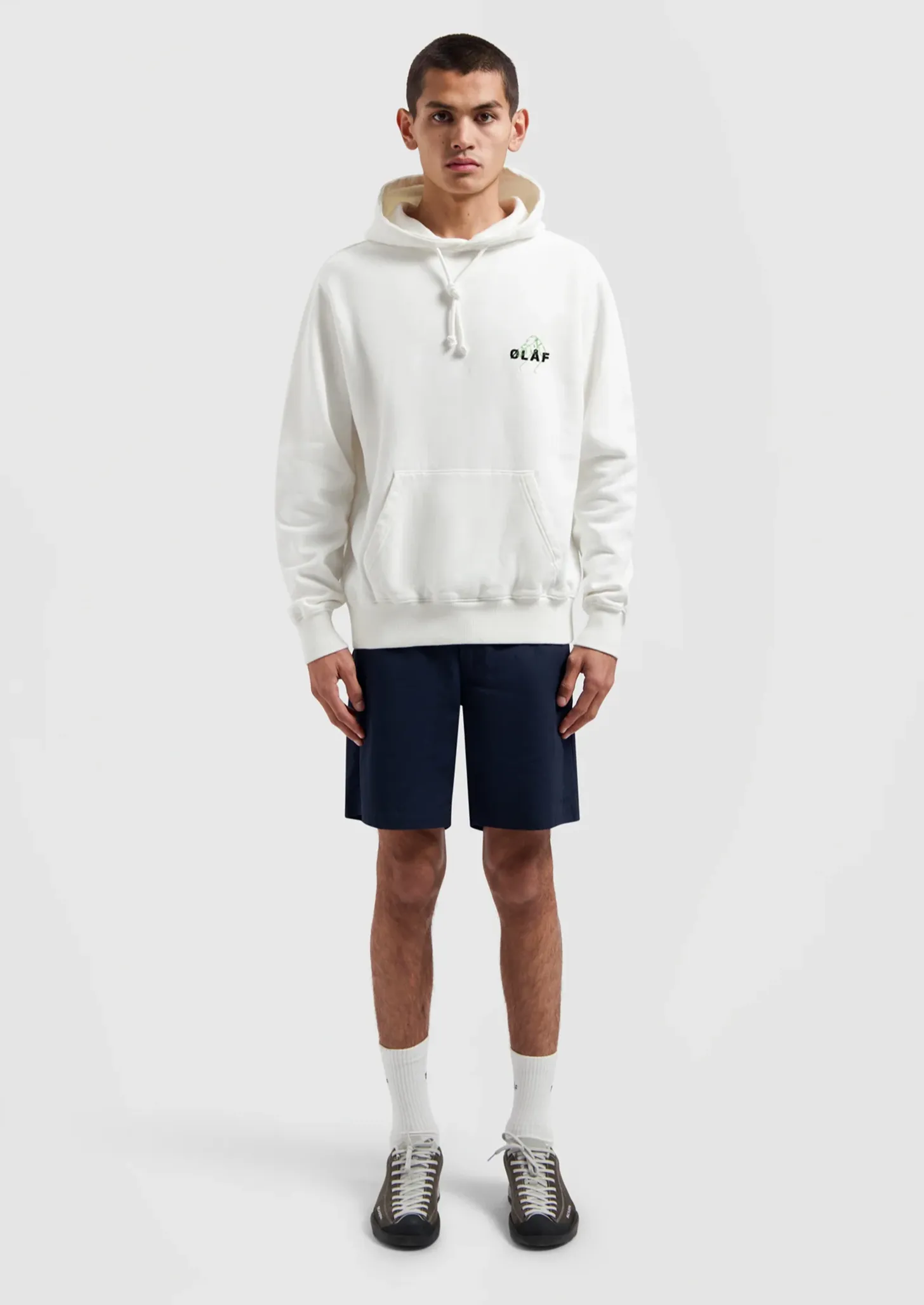 DIVER OUTLINE HOODIE WHITE