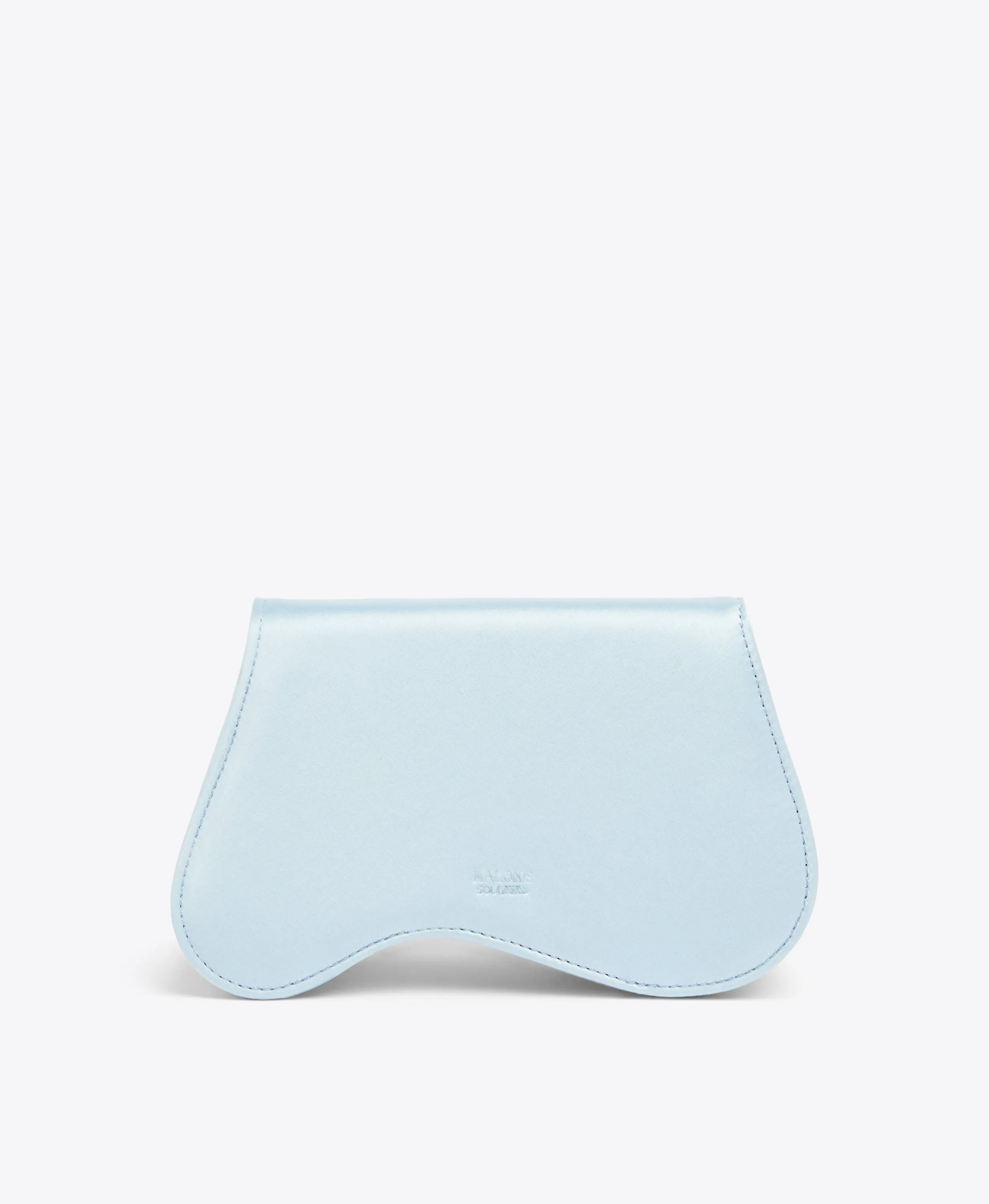 Divine Sky Blue Satin Clutch Bag