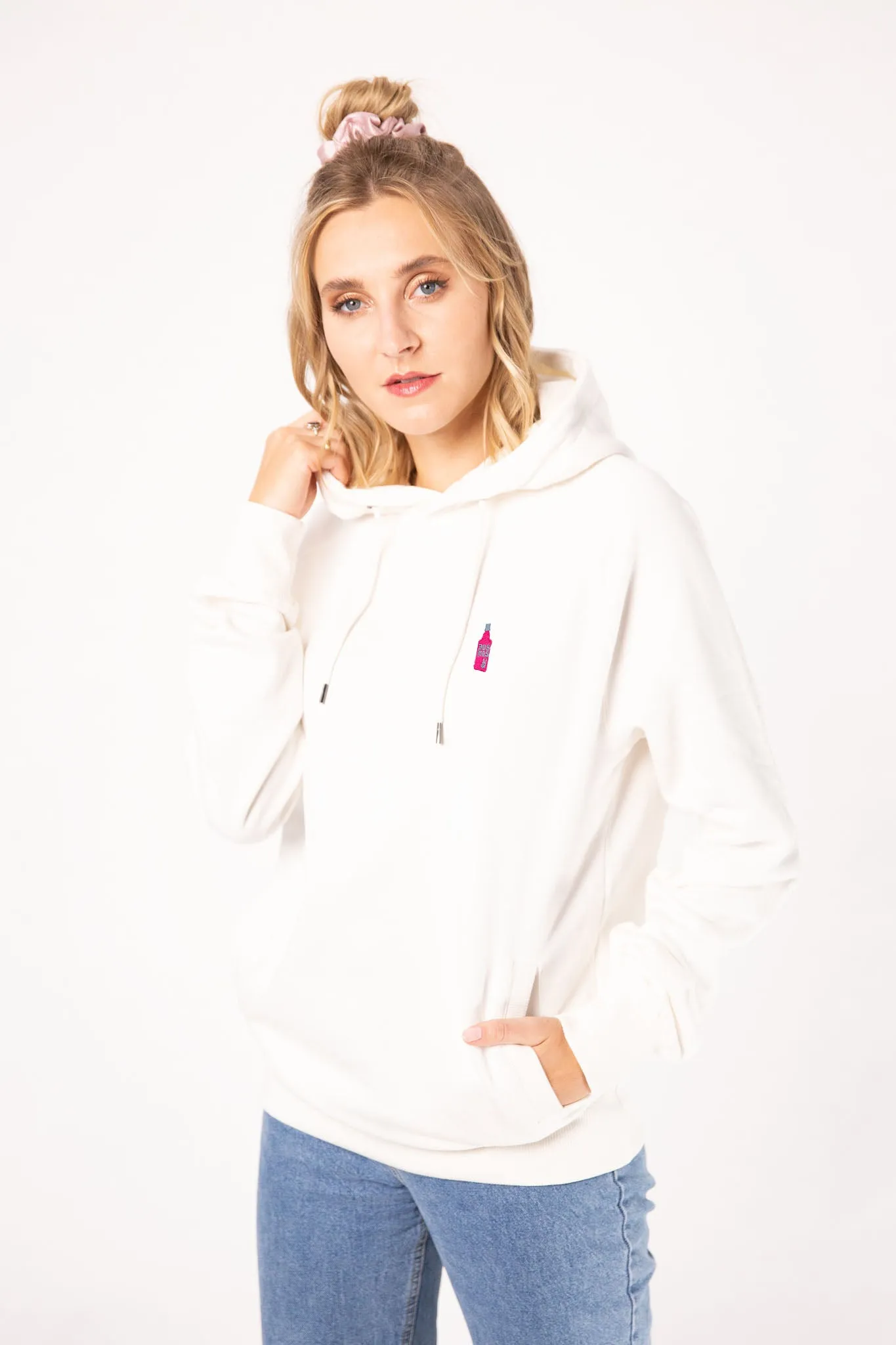 dos mas | Bestickter Bio-Baumwoll Frauen Hoodie