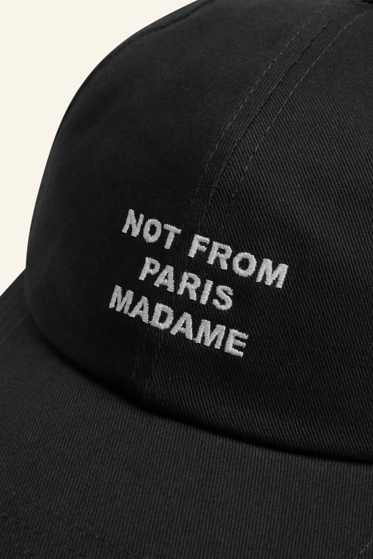 Drôle de Monsieur Casquette Slogan Cap - Black