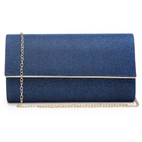 Glitter Gold Trim Evening Clutch