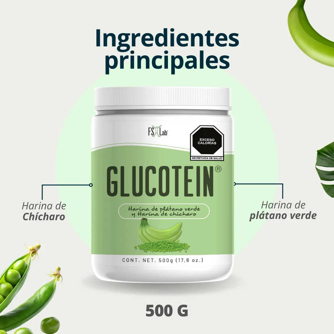 Glucotein (Harina de plátano verde y de chícharo)