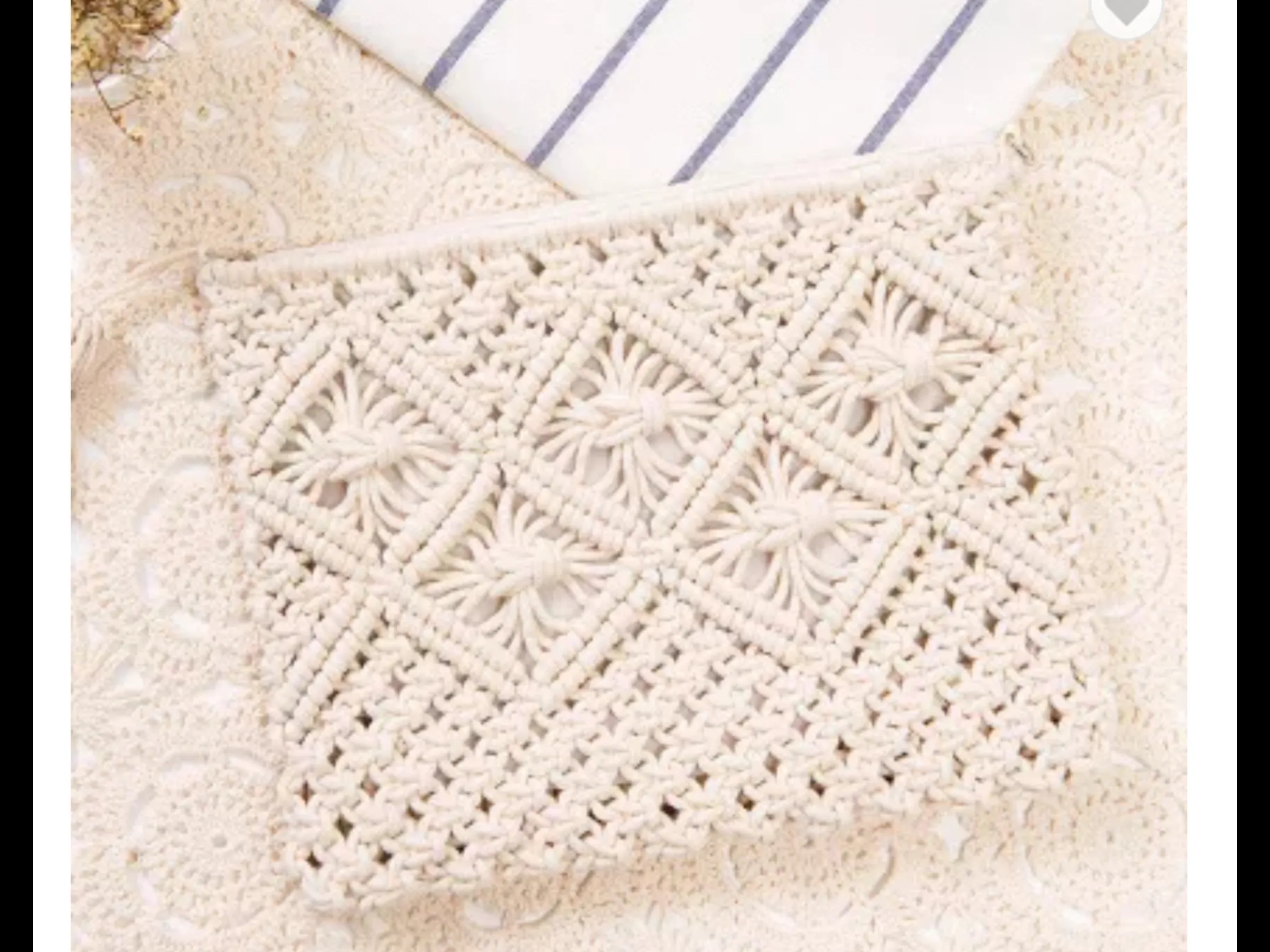 Handmade Cotton Rope Macrame Clutch - Assorted Colors