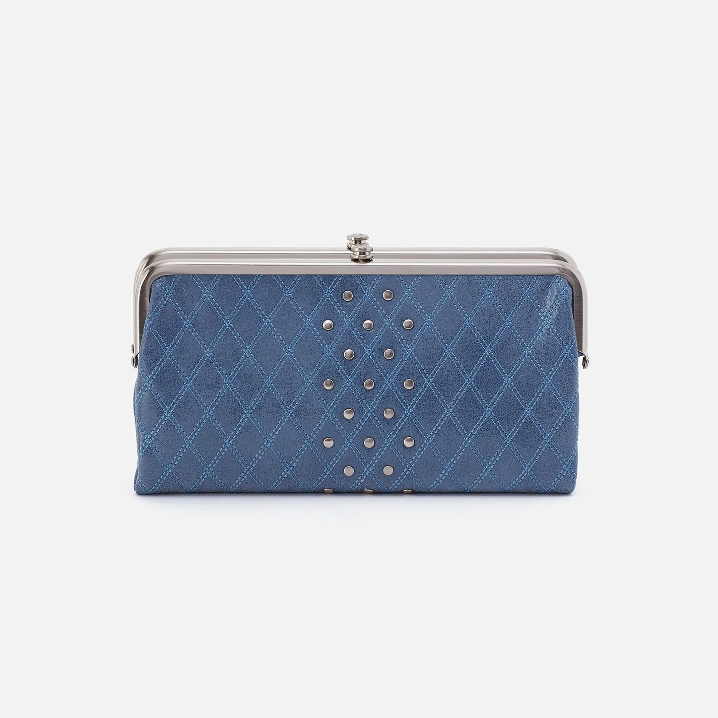 Lauren Clutch-Wallet in Buffed Leather - Azure