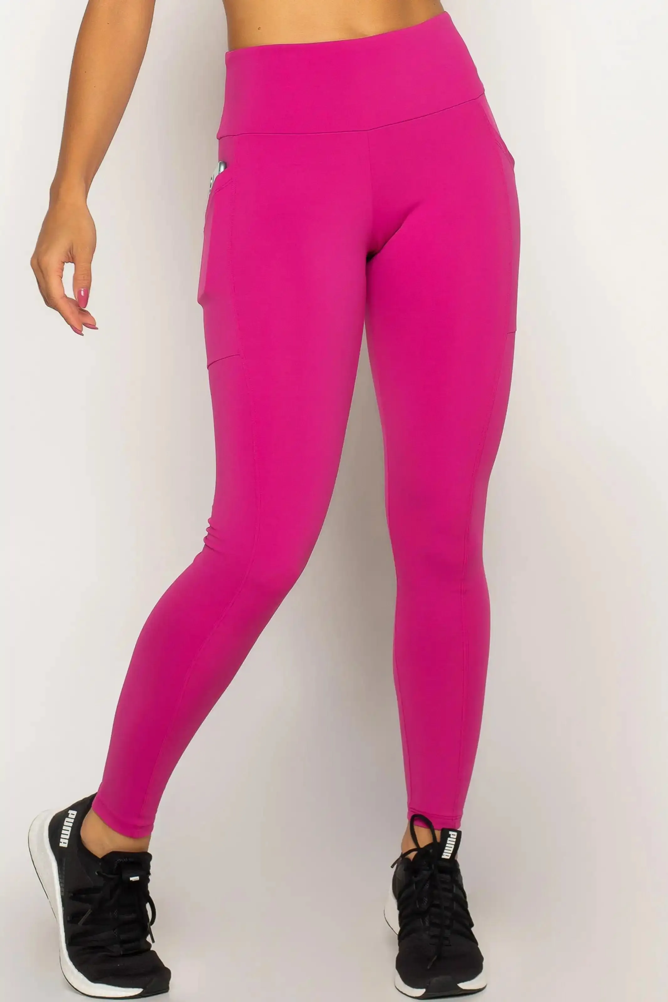 Legging Modeladora com Bolso Lateral Rosa Jaipur