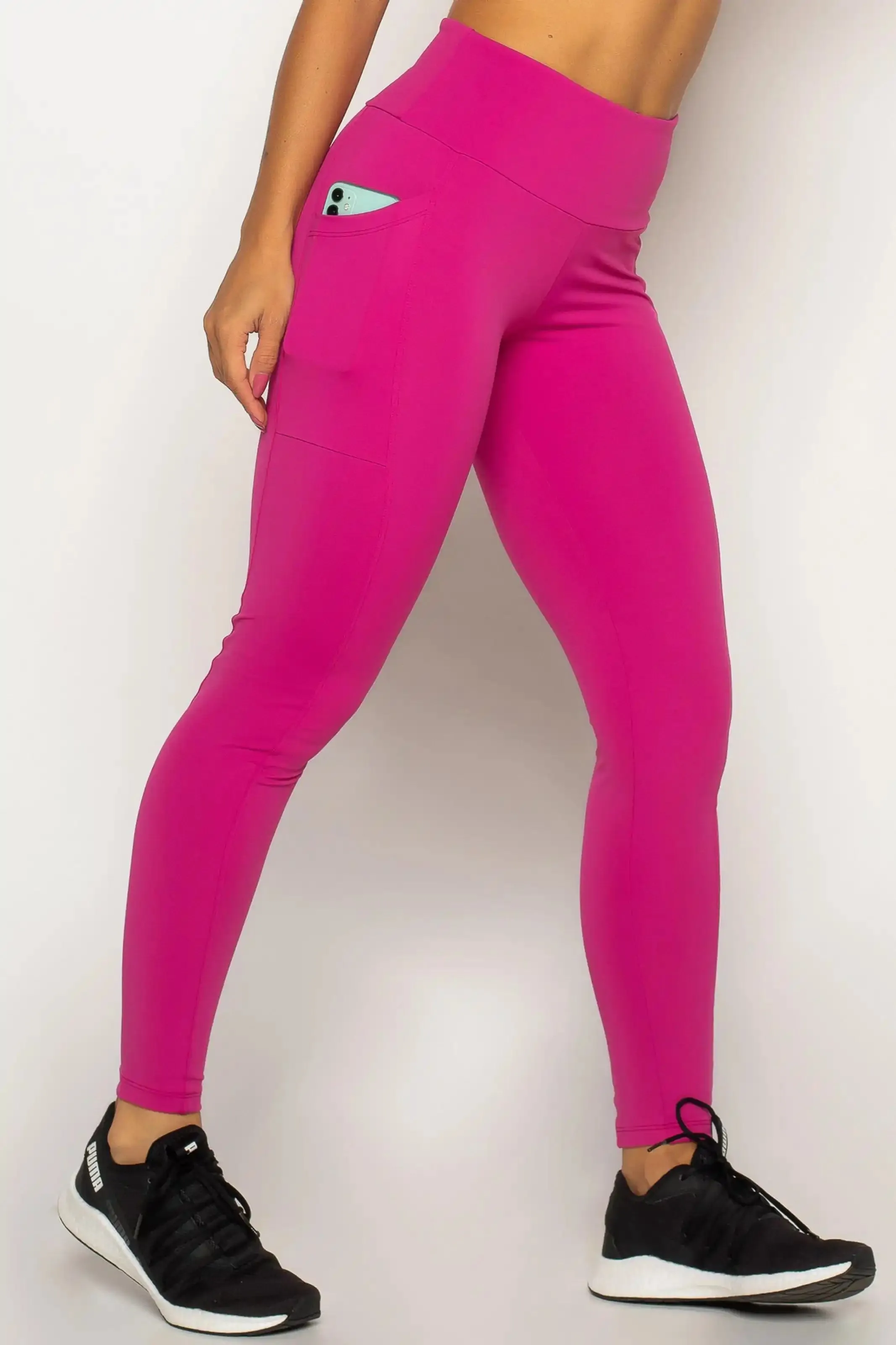 Legging Modeladora com Bolso Lateral Rosa Jaipur