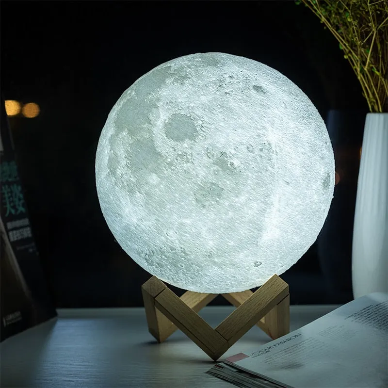 Luminária Lua Cheia 3D