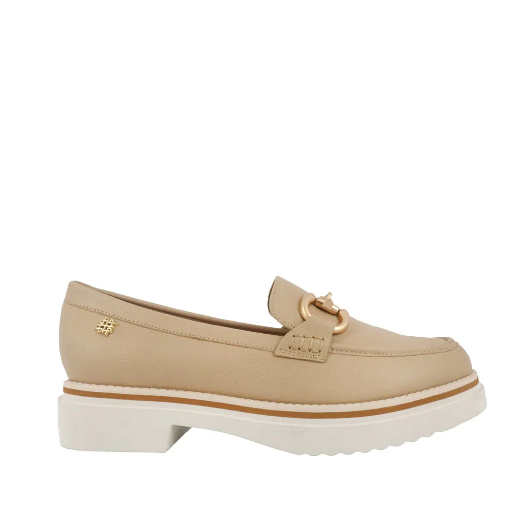 Mocasines Kensley beige para mujer