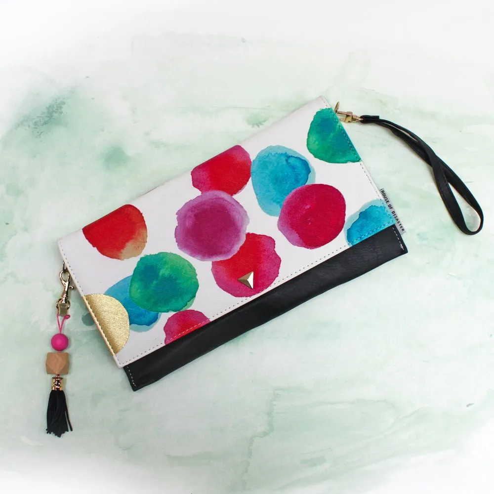 Paint Spotty Clutch Bag