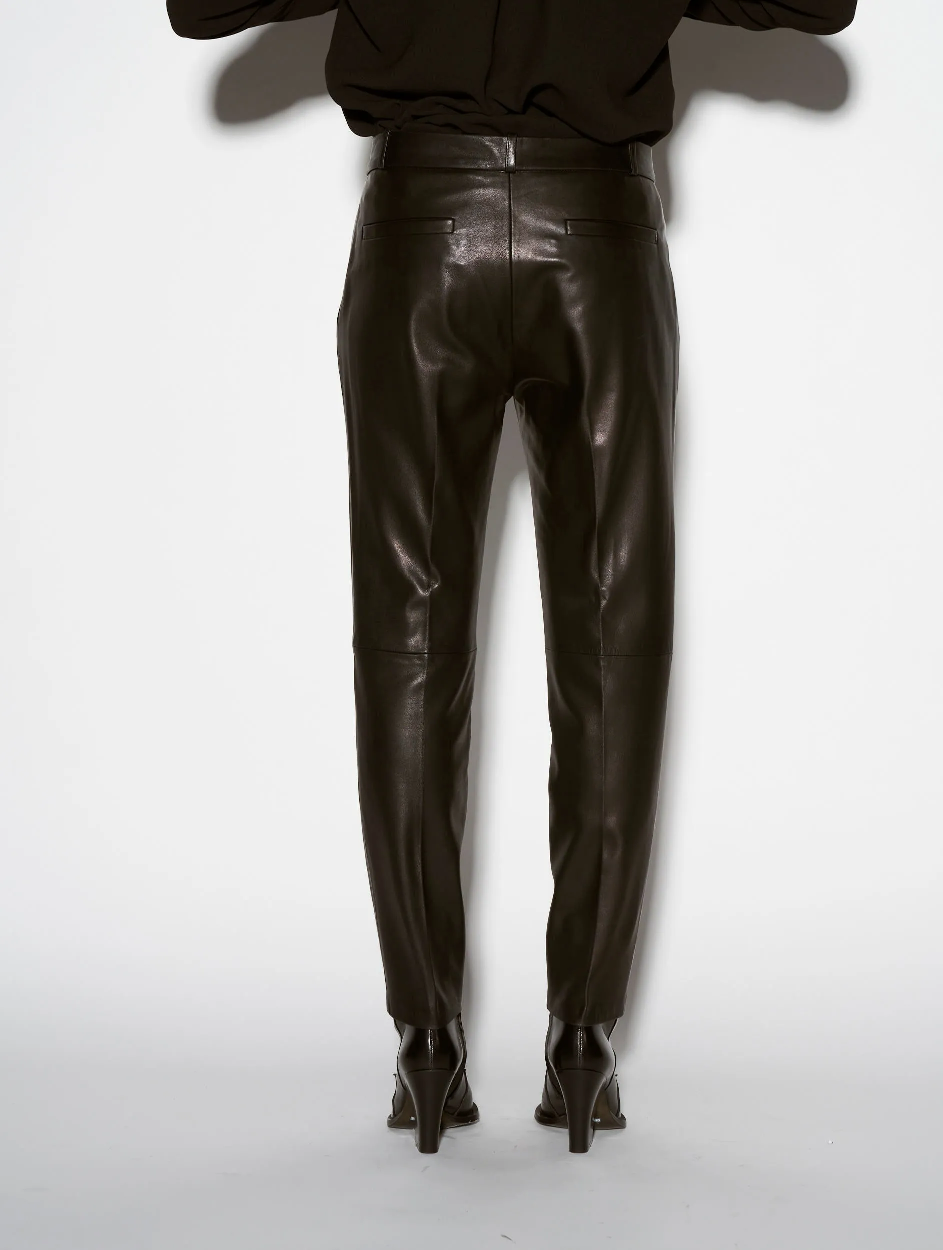 Pantalon Roxy en cuir plongé noir