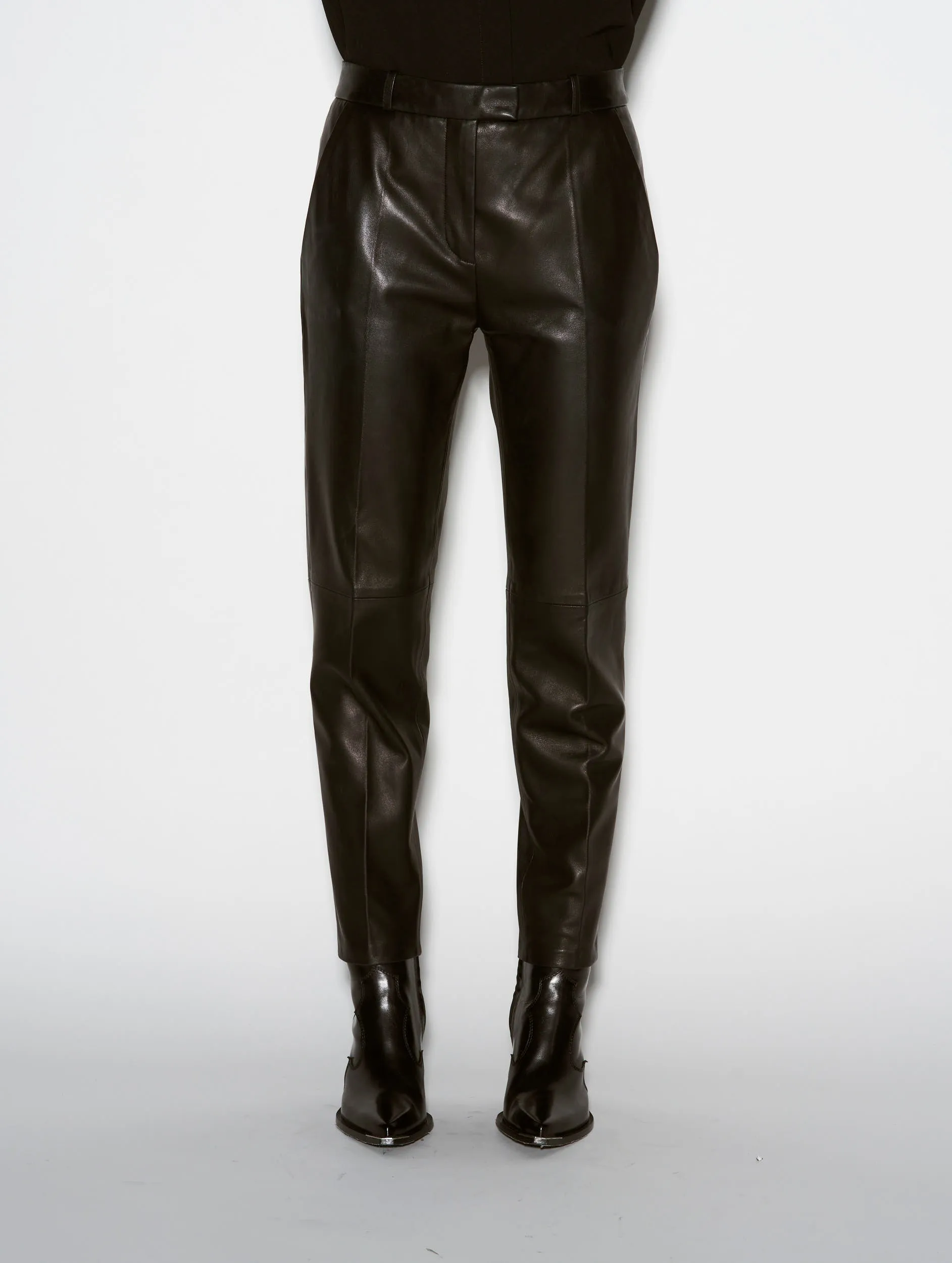 Pantalon Roxy en cuir plongé noir