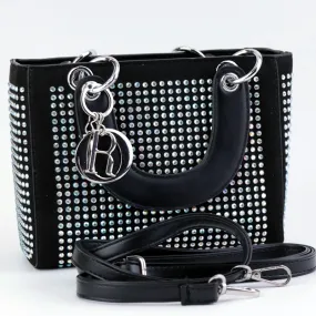 Rhinestone Chain Evening Handbag for Women Shoulder Tote Clutch Purse Crossbody Bag