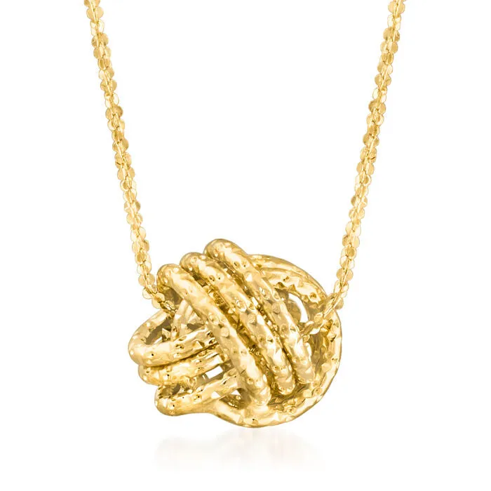 Ross-Simons 14K Gold Love Knot Necklace