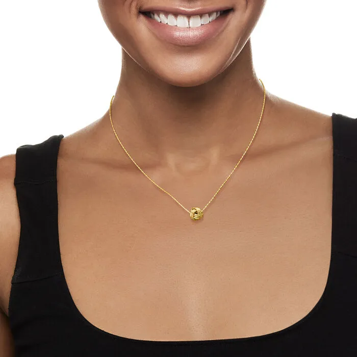 Ross-Simons 14K Gold Love Knot Necklace