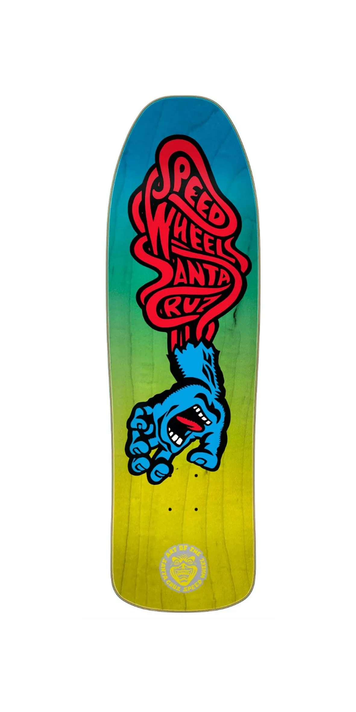 Santa Cruz Speed Wheels Vein Hand Yellow Blue 9.35 Hand Screened a NHS in Santa Cruz, Limited to 300 Worldwide, Numbered.Skateboard deck - Tablas