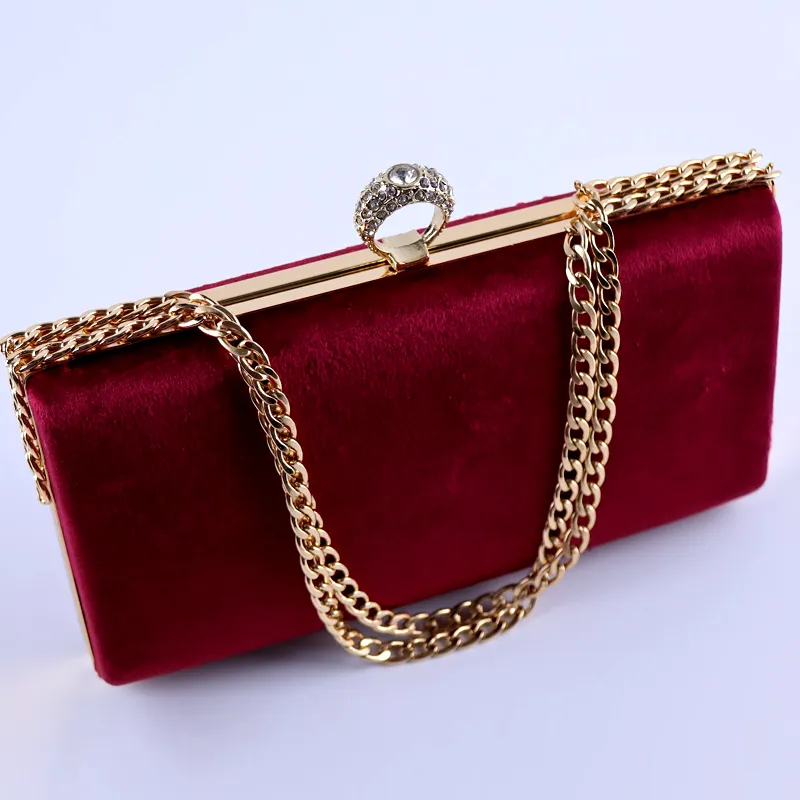 Womens Evening Elegant Velvet Clutch Handbag for Party Wedding